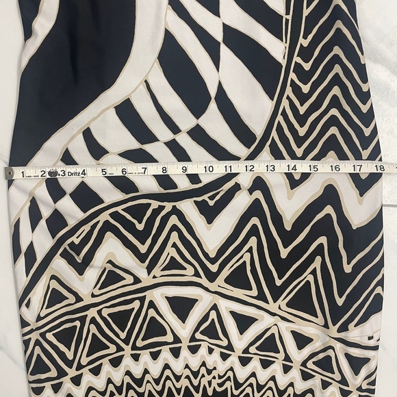 Michael Tyler Black & White Abstract Patterned Long Sleeve Sheath Dress  Size M - Picture 6 of 13